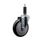 Service Caster 5'' Black Poly Wheel Swivel 1'' Expanding Stem Caster SCC-EX20S514-PPUB-BLK-1 - alternate 1